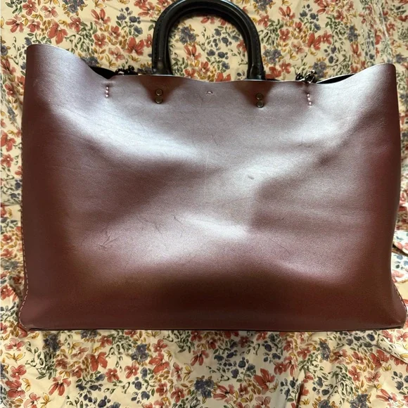 Coach 1941 Rogue Bordeaux Gloved Tanned Leather Tote Shoulder Bag - Picture 2 of 7